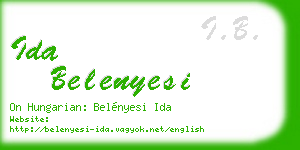 ida belenyesi business card