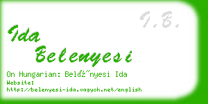 ida belenyesi business card